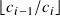 ⌊𝑐𝑖−1/𝑐𝑖⌋