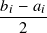 𝑏-𝑖 − 𝑎-𝑖
   2
