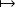 ↦→