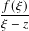 𝑓(𝜉)
𝜉− 𝑧