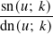 sn(𝑢; 𝑘)-
dn(𝑢; 𝑘)