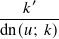    ′
---𝑘----
dn(𝑢; 𝑘)