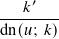    ′
---𝑘----
dn(𝑢; 𝑘)