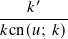 ---𝑘′----
𝑘cn(𝑢; 𝑘)