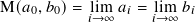 M( 𝑎0,𝑏0)=  lim 𝑎𝑖 = lim 𝑏𝑖
           𝑖→∞     𝑖→∞