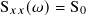 S𝑥𝑥(𝜔)= S0