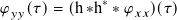 𝜑   (𝜏)= (h∗h∗ ∗ 𝜑 )(𝜏)
  𝑦𝑦             𝑥𝑥