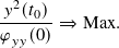 𝑦2(𝑡0)
𝜑 (0) ⇒ Max.
𝑦𝑦