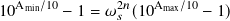 10Amin/10 − 1 = 𝜔2 𝑛(10Amax/10 − 1)
               𝑠